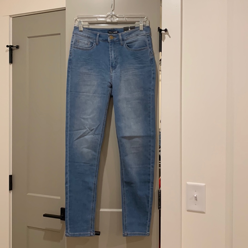 Lighter blue jeans
